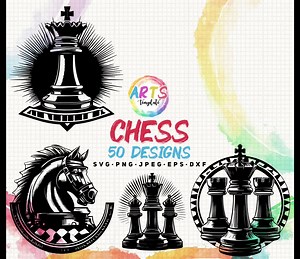 Chess Pieces Vector Bundle, Knight, Queen, King (svg, Png, Jpg, Eps, Dxf) - Etsy