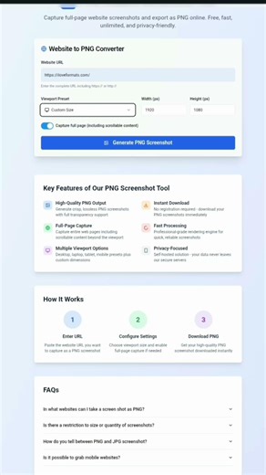 Capture Full Webpage Screenshot Online FREE (No Signup!) ⚡