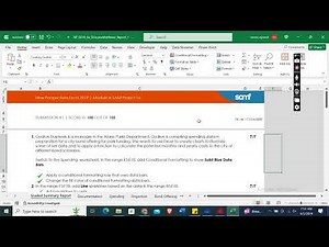 Module 4: SAM Project 1a | Alanis Parks Department | ANALYZE AND CHART FINANCIAL #newperspectives