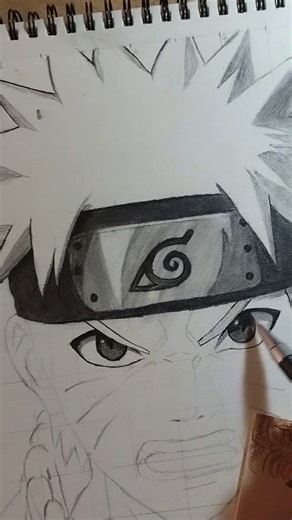 Naruto face and hair drawing 😘 #anime #art #shorts #artist