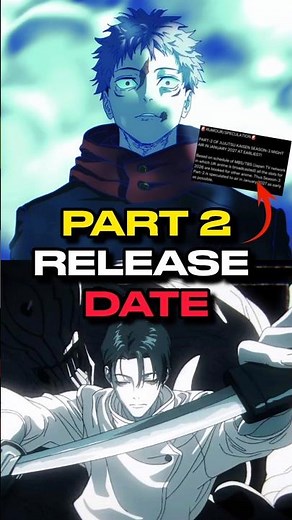 JJK Season 3 Part 2 Release Date revealed| #jjk #jujutsukaisen #jjkseason3 #anime #cullinggame