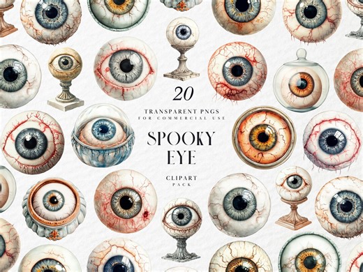 Watercolor Spooky Eye Clipart, Creepy Eyeball, Dark Academia Monster, Witchy Gothic Illustration, Transparent PNG Graphics, Commercial Use - Etsy