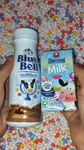 found blue bell chocolate milk and diamond marshmallow milk in the cardboard box #snacks #hunting...