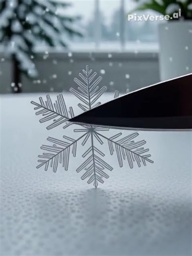 Snowflake Cutting ASMR ❄☃ | PLS Subscribe #shorts #newyear #aiasmr