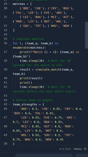 Running virtual sports simulator with replit #replit