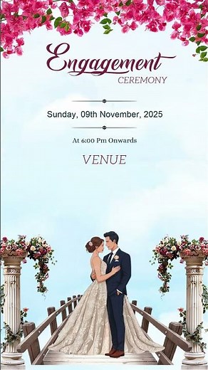 Engagement ceremony Invitation Card | Ring Ceremony Invitation Card | Reception Invitation Card