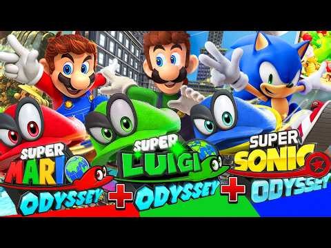 Super Mario Odyssey: Mario, Luigi & Sonic - Full Game Walkthrough (HD)