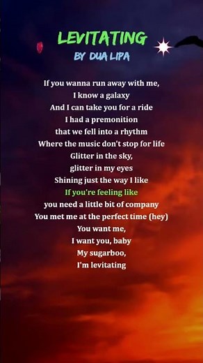 Dua Lipa - "Levitating" (Lyrics) || #dualipa #levitating #songlyrics