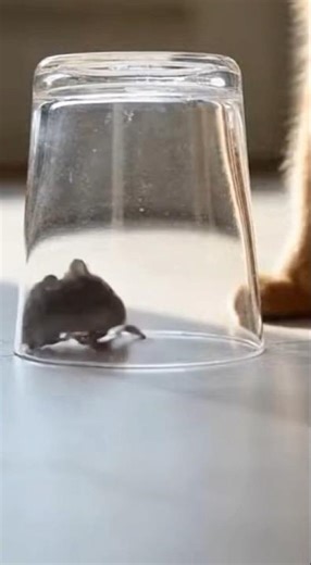 Tiny Mouse Under a Glass Cup 🐭🐾 | Silent Tension Loop