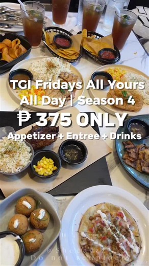 TGI FRIDAYS ₱375 Meal Review: Appetizer, Entrée & Drinks Included