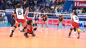 The bestie energy is strong on this one as Mika gets the killer serve and Jessey gets the killer hit! #TheHeartOfVolleyball #PVLonOneSports | One Sports