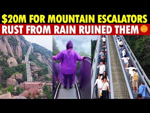 China Spent $20 Million Installing Escalators on Mountains, but They Rusted From Rain, a Huge Joke