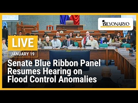 LIVE: Senate Blue Ribbon Panel resumes hearing on flood control anomalies | January 19, 2026