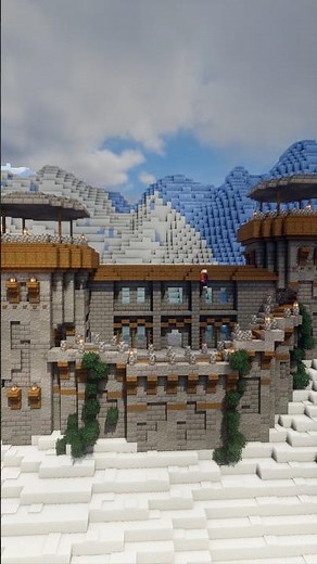 Minecraft Snowy Castle (Part 2) | Upgrading the Winter Fortress ❄️🏰✨