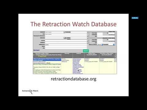 JROST Flashtalk: Retraction Watch Database