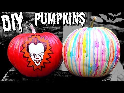 DIY SHARPIE PUMPKINS - No-Carve Pumpkin Designs | SoCraftastic