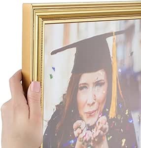 ArtToFrames 24x24 inch Gold Foil on Pine Wood Picture Frame, WOM0066-81375-YGLD-24x24