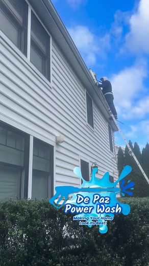 Gutter cleaning! Give us a call 🍁🍂💦De Paz Power Wash💦 the 5 star crew 🌟🌟🌟🌟🌟📲516-534-1977 #depazpowerwash #bestpowerwasher | De Paz Power Wash