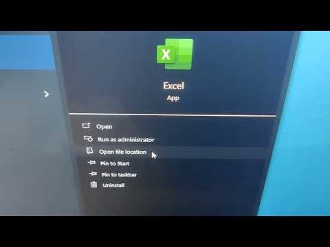 How to open excel file location in windows computer