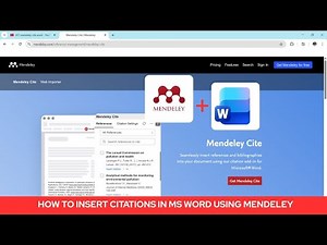 How to add citations in MS Word using Mendeley Cite (Straight to the point!)
