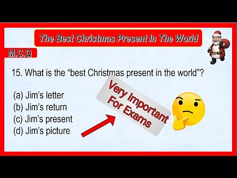 Class 8 English Chapter -1 The Best Christmas🎅 Present In The World MCQ | Very important For Exam