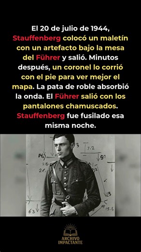 El maletín que un coronel movió sin querer y salvó al Führer 💼 #WWII #Valquiria