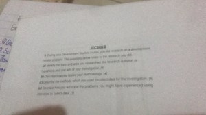 During your Development Studies course, you did research on a d... | Filo