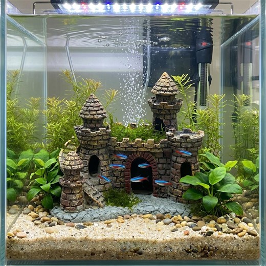 Resin Medieval Castle Aquarium Ornament: Fish Hide Cave Tank Centerpiece - Etsy