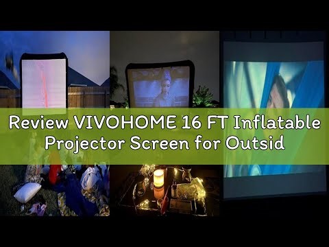 Review VIVOHOME 16 FT Inflatable Projector Screen for Outside, Blow Up Movie Screen Outdoor Use, Meg