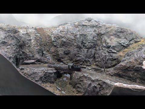 'Llwm' OO9 Model Railway - First Running Train
