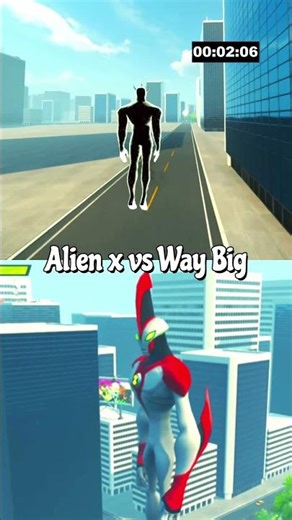 #speedtest Alien X vs waybig I Most realistic ben10 galvan game #ben10 #ben10 #ben10alienforce