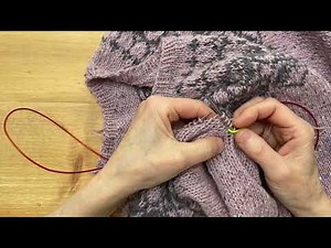 Picking up underarm stitches and avoiding any extra holes.