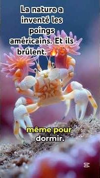 Ce crabe de 3 cm a des POINGS AMÉRICAINS naturels et ça fait mal 😱🦀