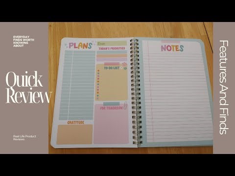 Inspiration Daily Planner Organizer Notebook- Quick Review