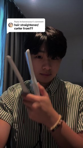 Replying to @bananasaur transform my hair with a 300 peso straightener 😎 its from the orange app btw #menshair #menshairstyling #menhairstraightener