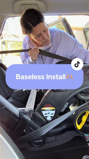 She’s baaaaackkk…..with another baseless install. 🤪 Yes, it’s safe! When done correctly! Read your infant car seat manual! Read the labels on your car seat! And stay tuned for my next video breaking down a baseless install! 🫶🏼 #CPST #carseatsafety #baselessinstall #carseattips #momlife
