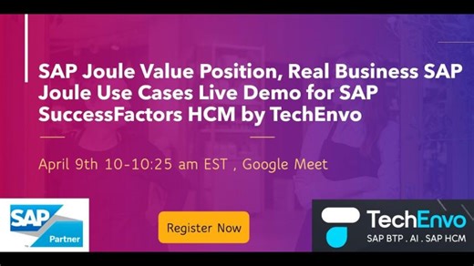 SAP Joule Value Position, Real Business SAP Joule Use Cases Live Demo for SAP SuccessFactors HCM | Raj Sekhar