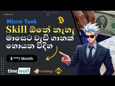 Micro Task කරලා මේ තරම් මුදලක් - How to Increase Coinpayu Earnings -Time Wall Sinhala