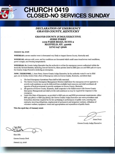 Gov. Beshear declares state of emergency ahead of winter storm Gov. Andy Beshear declared a state of emergency ahead of the winter storm that began over the weekend. . . . For the latest breaking news and weather updates, visit wpsdlocal6.com