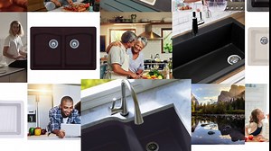 SWANSTONE Undermount Granite 22 x 33 Inch Double Bowl Kitchen Sink in Bianca QUDB-3322