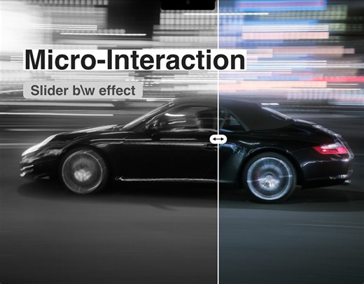 Micro Interaction | Slider black and white animation - Kanchan Sharma