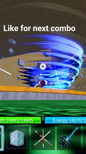 30m ice one shot sword main combo #truetriplekatana#icefruit #combo