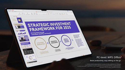 Work smarter, wherever life takes you. With PC-level WPS Office on the HUAWEI MatePad Pro 13.2", effortlessly edit, create, and stay productive. Experience powerful tools and a seamless workflow—without any compromises. #HuaweiLaunch | Huawei Mobile