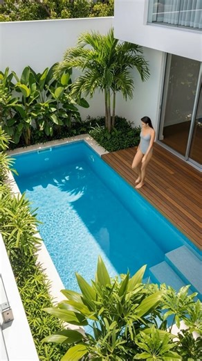 How to turn a small backyard into a Luxury Pool. ‍♂️ #SwimmingPool #BackyardMakeover #SummerVibes #pooldesign | Facts News & Story | Facebook