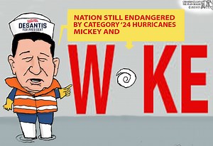 DeSantis on Florida Hurricanes: Darcy cartoon