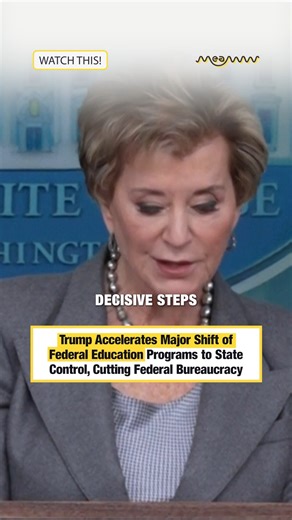 Trump Accelerates Major Shift of Federal Education Programs to State Control, Cutting Federal Bureaucracy The administration just took major action to rein in federal control over education. Six Education Department programs that overlap with other agencies are being transferred out of Washington — shifting authority back to the states, local school boards, and parents. #EducationReform #TrumpEducationPlan #SchoolChoice #StateControl #LindaMcMahon #EducationDepartment #HigherEducationReform #Fed