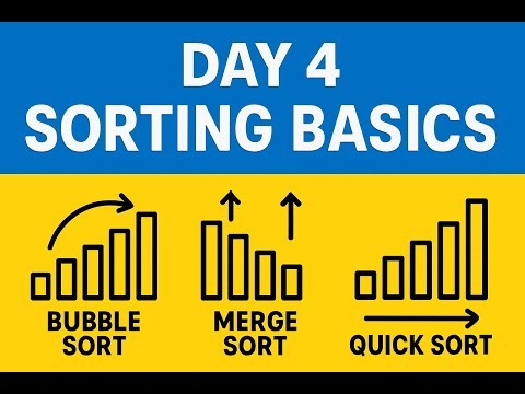 Day 4: Sorting Basics — Bubble, Merge & Quick Sort