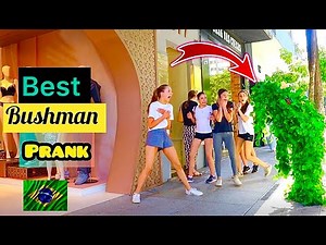 Bushman Prank - Scaring Beautiful Brazilian Girls In Sao Paulo