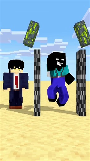 Help Herobrine To Power Up And Break Rock 💀 #minecraft #shorts #viralshort