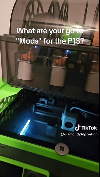 what are your mustvhave upgrades for the p1s? here are mine! #bambulabsp1p #3dprint #printerupgrade #fyp #f4p #smallbusiness #printfarm